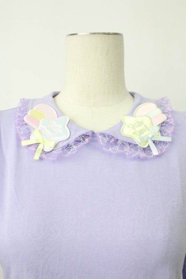 画像7: Nile Perch / 流れ星ワッペン襟カットソー  ラベンダー T-26-02-18-001-LO-TO-SA-ZT (7)