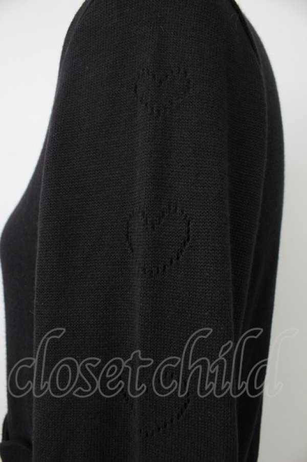 画像4: MILK / ハートポケットカーディガン  黒 T-26-02-18-012-ML-TO-SA-ZT (4)