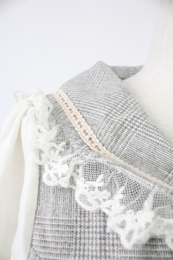 画像9: LIZ LISA / セーラー衿ワンピース   グレーＸピンクＸアイボリー T-26-02-18-013-LO-OP-SA-ZT (9)