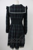 画像2: Secret Honey / チェックセーラーワンピース  グリーンＸネイビー T-26-02-18-014-CA-OP-SA-ZT (2)