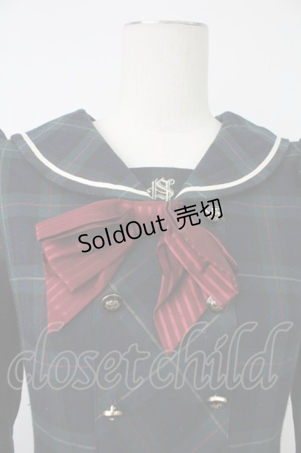 画像6: Secret Honey / チェックセーラーワンピース  グリーンＸネイビー T-26-02-18-014-CA-OP-SA-ZT (6)