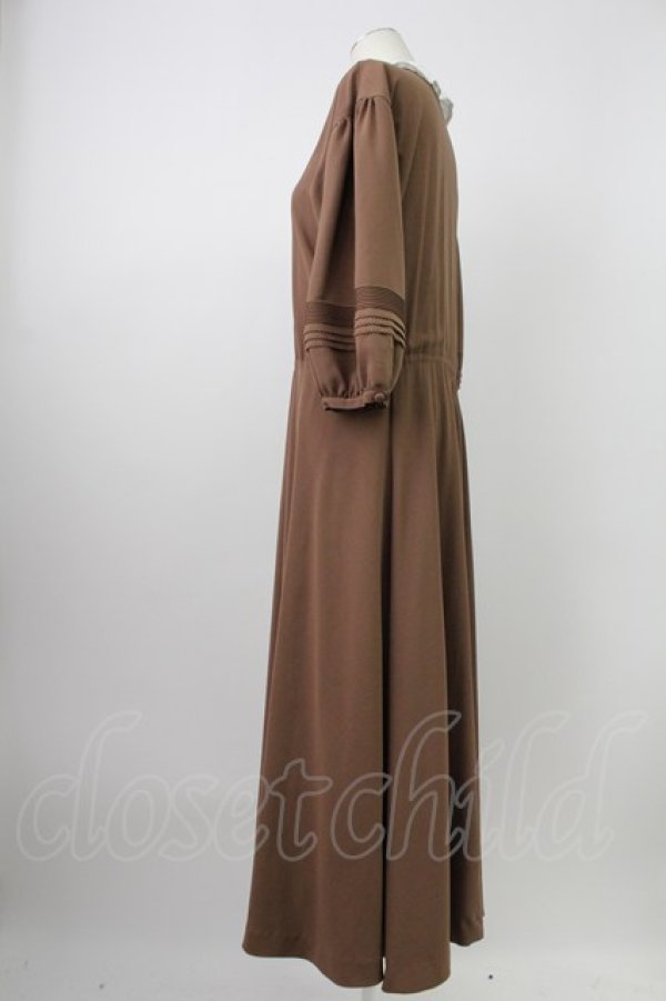 画像3: INGEBORG / フロントピンタックワンピース  ブラウン T-26-02-18-015-LO-OP-SA-ZT (3)