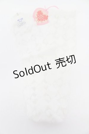 画像: BABY,THE STARS SHINE BRIGHT / BABYダイヤ柄シースルーオーバーニーソックス  白 T-26-02-19-001-BA-ZA-SA-ZT437