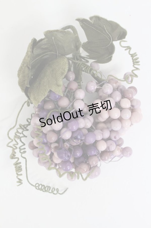 画像1: WONDERFUL WORLD / ブルーベリーコサージュ  パープルＸ緑 T-26-02-19-033-LO-AC-SA-ZT (1)