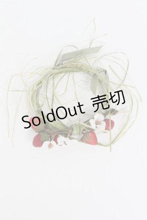 画像: WONDERFUL WORLD / いちごリースブローチ  赤Ｘ緑 T-26-02-19-034-LO-AC-SA-ZT