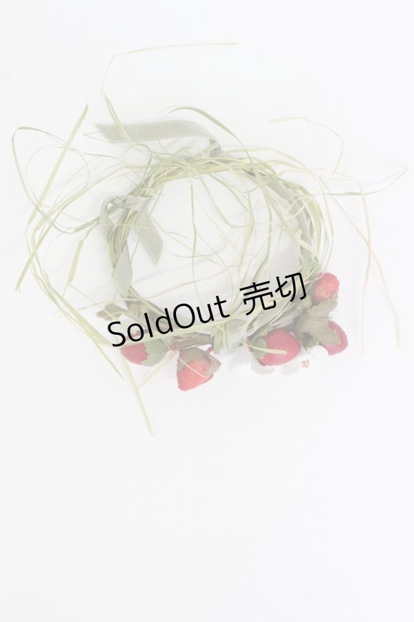 画像2: WONDERFUL WORLD / いちごリースブローチ  赤Ｘ緑 T-26-02-19-034-LO-AC-SA-ZT (2)