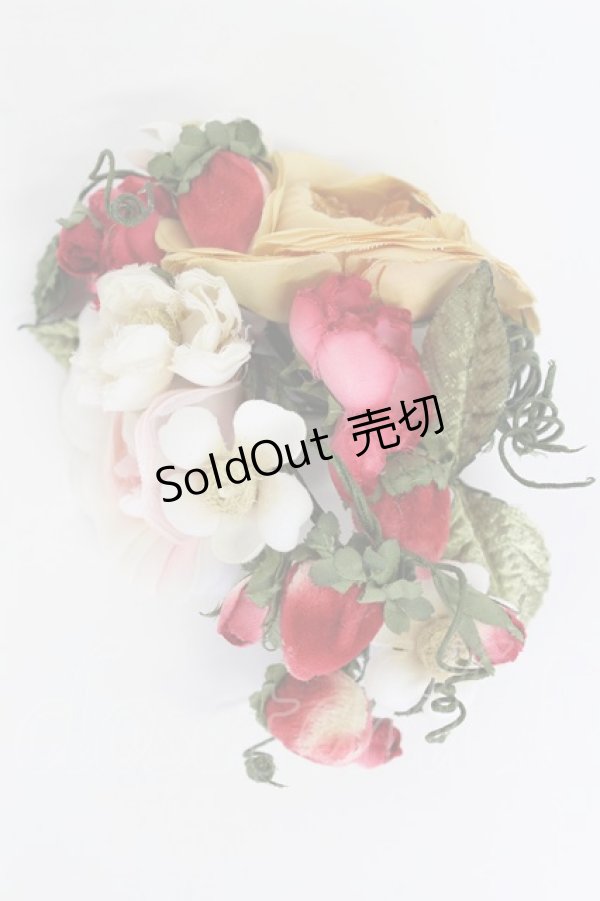 画像1: PINK HOUSE / エターナルローズコサージュ  赤ＸピンクＸ緑 T-26-02-19-035-LO-ZA-SA-ZT (1)