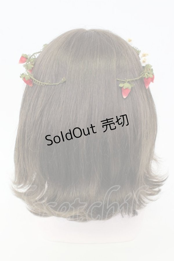 画像3: PINK HOUSE / いちごお花蔓  緑Ｘ赤 T-26-02-19-036-LO-AC-SA-ZT (3)