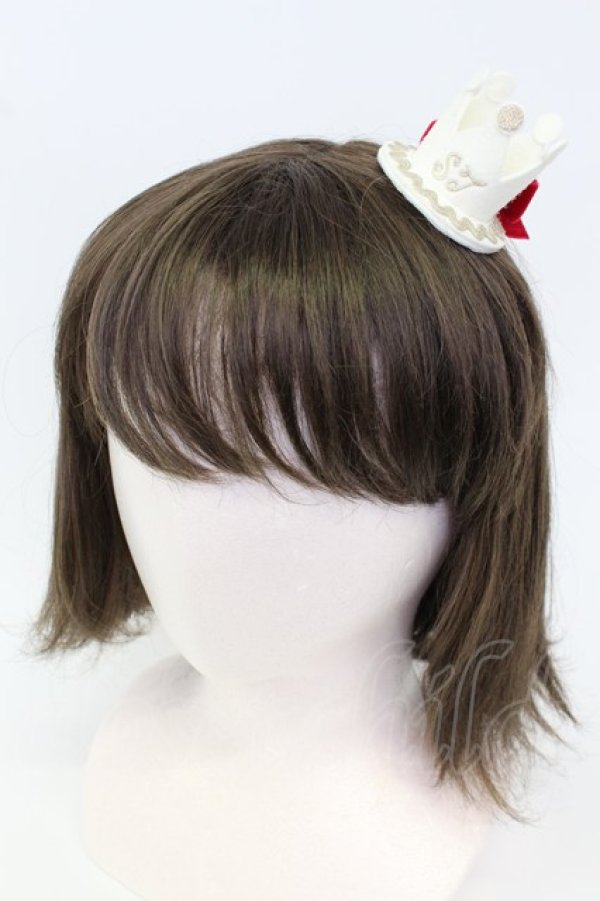 画像1: Shirley Temple / 王冠ミニヘアパッチン  白 T-26-02-19-037-ET-AC-SA-ZT (1)