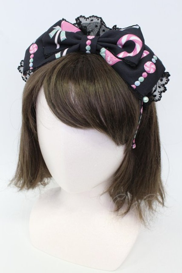 画像1: Angelic Pretty / Candy Ornamentカチューシャ  黒 T-26-02-19-041-AP-AC-SA-ZT (1)