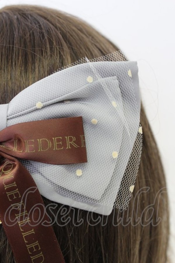 画像4: Amavel / 時計モチーフリボンバレッタ  ミントＸゴールド T-26-02-19-043-CA-AC-SA-ZT (4)