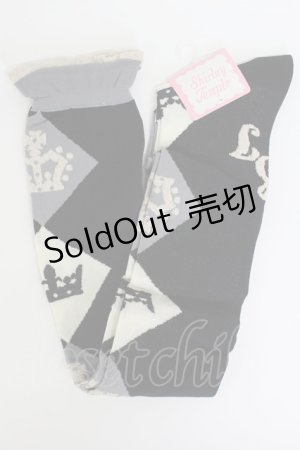 画像: Shirley Temple / クラウンダイヤオーバーニー 22-24CM 黒 T-26-02-19-006-ET-ZA-SA-ZT