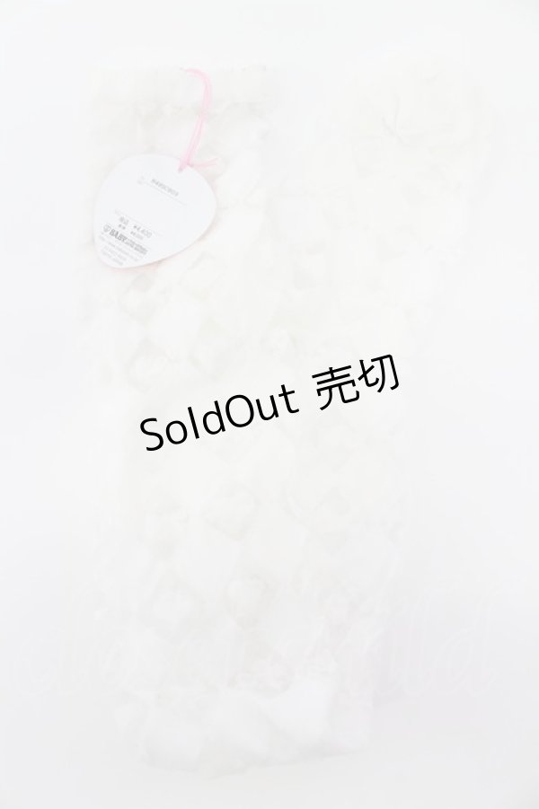 画像2: BABY,THE STARS SHINE BRIGHT / BABYダイヤ柄シースルーオーバーニーソックス  白 T-26-02-19-001-BA-ZA-SA-ZT437 (2)