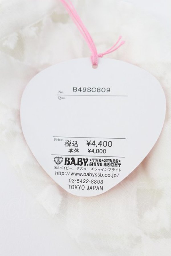 画像3: BABY,THE STARS SHINE BRIGHT / BABYダイヤ柄シースルーオーバーニーソックス  白 T-26-02-19-001-BA-ZA-SA-ZT (3)