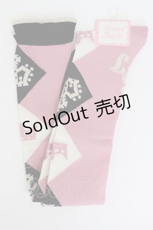 画像: Shirley Temple / クラウンダイヤオーバーニー 22-24CM ピンク T-26-02-19-014-ET-ZA-SA-ZT444