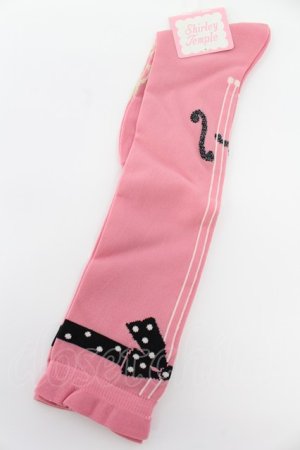 画像: Shirley Temple / ドットリボンハイソックス 22-24CM ピンク T-26-02-19-002-ET-ZA-SA-ZT