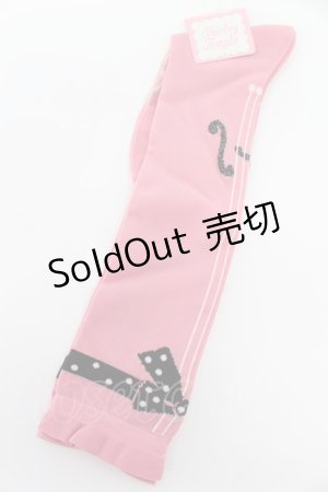 画像: Shirley Temple / ドットリボンハイソックス 22-24CM ピンク T-26-02-19-002-ET-ZA-SA-ZT437