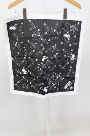 画像: MILKBOY / スカーフ  黒Ｘ白 T-26-02-19-017-MB-ZA-SA-ZT