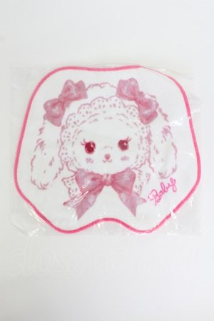 画像: BABY,THE STARS SHINE BRIGHT / うさくみゃちゃんのおかおタオルハンカチ  ピンクＸ白 T-26-02-19-018-BA-ZA-SA-ZT