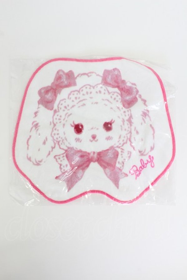 画像1: BABY,THE STARS SHINE BRIGHT / うさくみゃちゃんのおかおタオルハンカチ  ピンクＸ白 T-26-02-19-018-BA-ZA-SA-ZT (1)