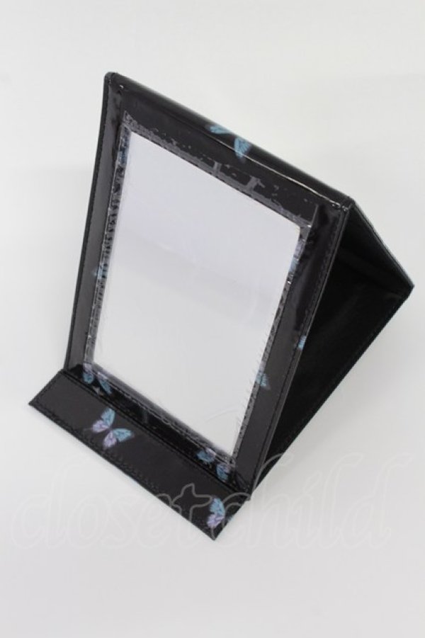 画像1: Candy Stripper / BUTTERFLY FOLDING MIRROR  ブラック T-26-02-19-019-PU-ZA-SA-ZT (1)