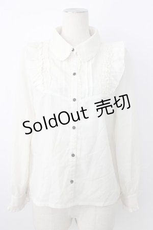 画像: axes femme / フリルブラウス  アイボリー T-26-02-20-003-AX-BL-SA-ZT552