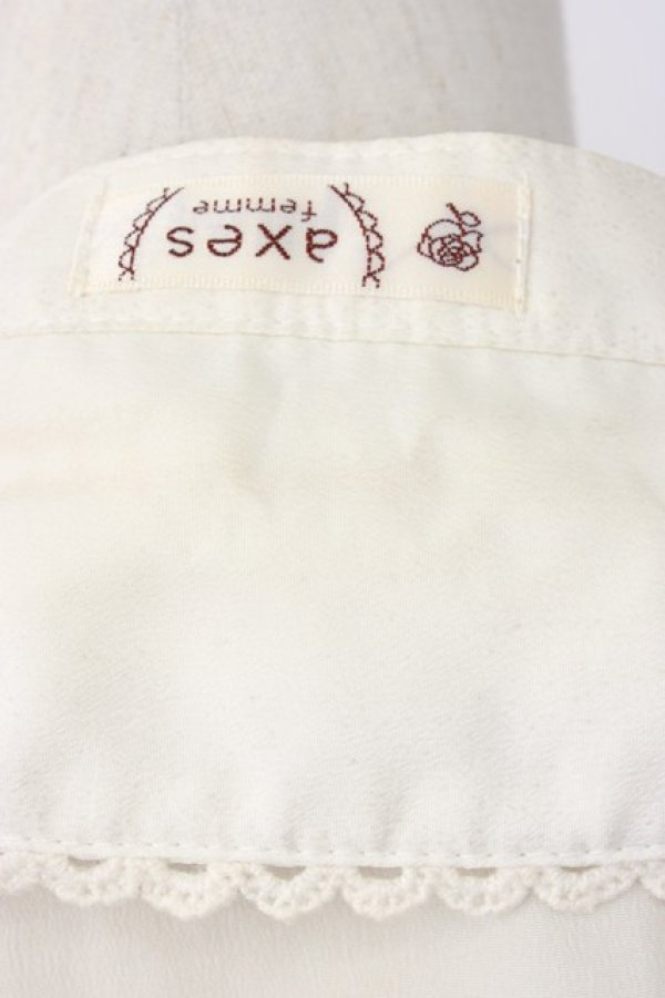 画像3: axes femme / フリルブラウス  アイボリー T-26-02-20-003-AX-BL-SA-ZT (3)