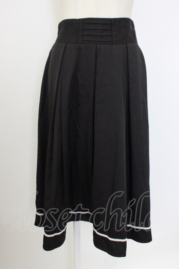 画像1: axes femme / ベルトデザインサス付きスカート  黒 T-26-02-20-029-AX-SK-SA-ZT (1)