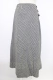 画像1: INGEBORG / ベルト使い千鳥柄スカート L クロ T-26-02-20-030-LO-SK-OW-ZT (1)
