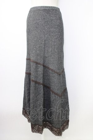 画像: INGEBORG / レース配色カットスカート  グレー T-26-02-20-031-LO-SK-OW-ZT