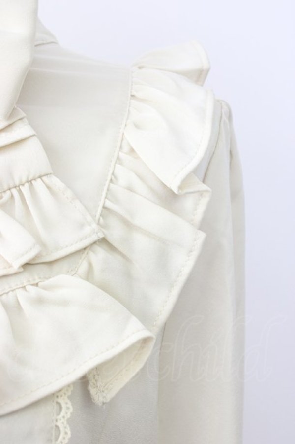 画像3: axes femme kawaii / ヴィンテージサテンブラウス M 生成り T-26-02-20-004-AX-BL-SA-ZT (3)