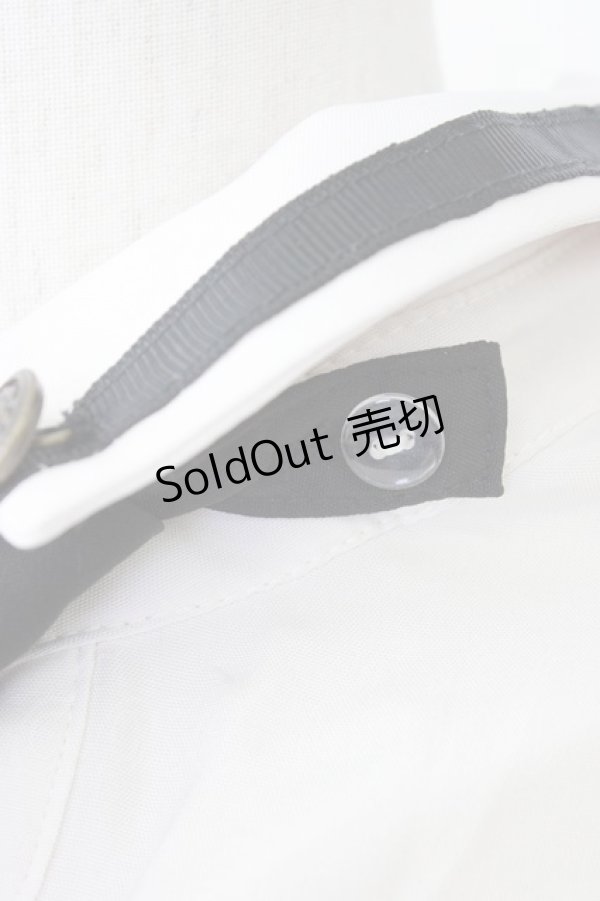 画像3: axes femme / ミリタリー風ブラウス  アイボリーＸ黒 T-26-02-20-005-AX-BL-SA-ZT (3)