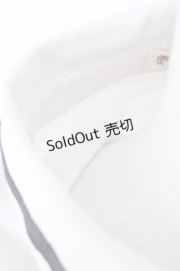 画像6: axes femme / ミリタリー風ブラウス  アイボリーＸ黒 T-26-02-20-005-AX-BL-SA-ZT (6)