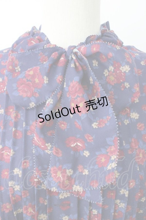 画像4: Jane Marple Dans Le Salon / フラワー総柄ブラウス  青 T-26-02-20-009-JM-SK-SA-ZT (4)