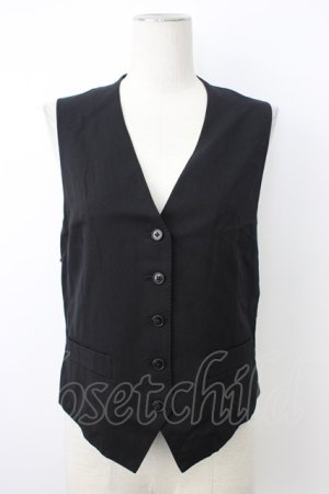 画像: INGEBORG / 鈴蘭柄切り替えベスト  クロ T-26-02-20-011-LO-TO-OW-ZT