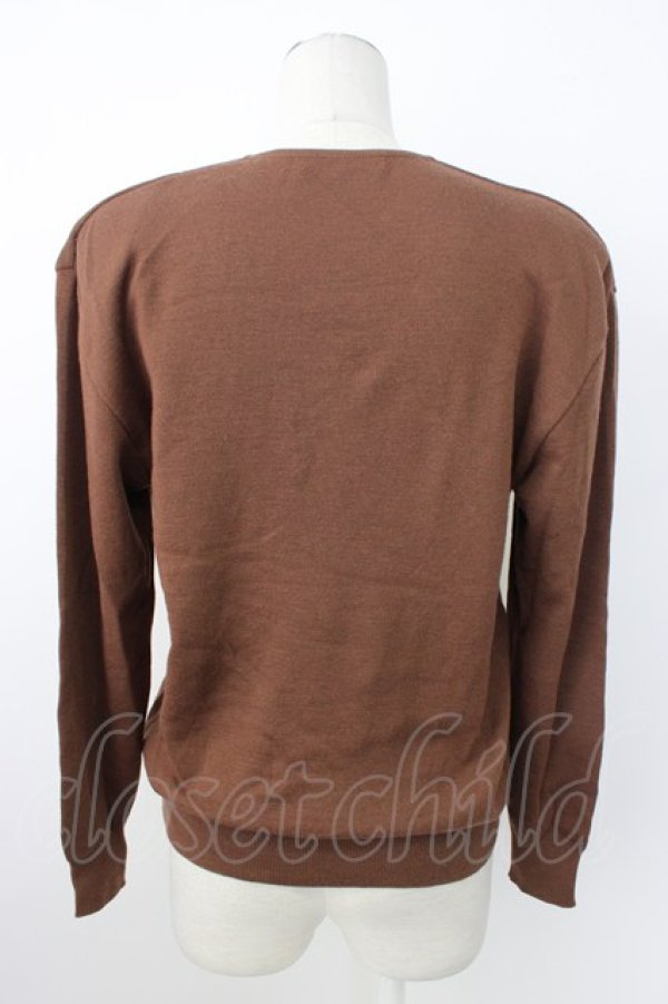 画像2: KANEKO ISAO / リボンモチーフ使いニットプルオーバー  ブラウン T-26-02-20-015-EL-TO-OW-ZT (2)