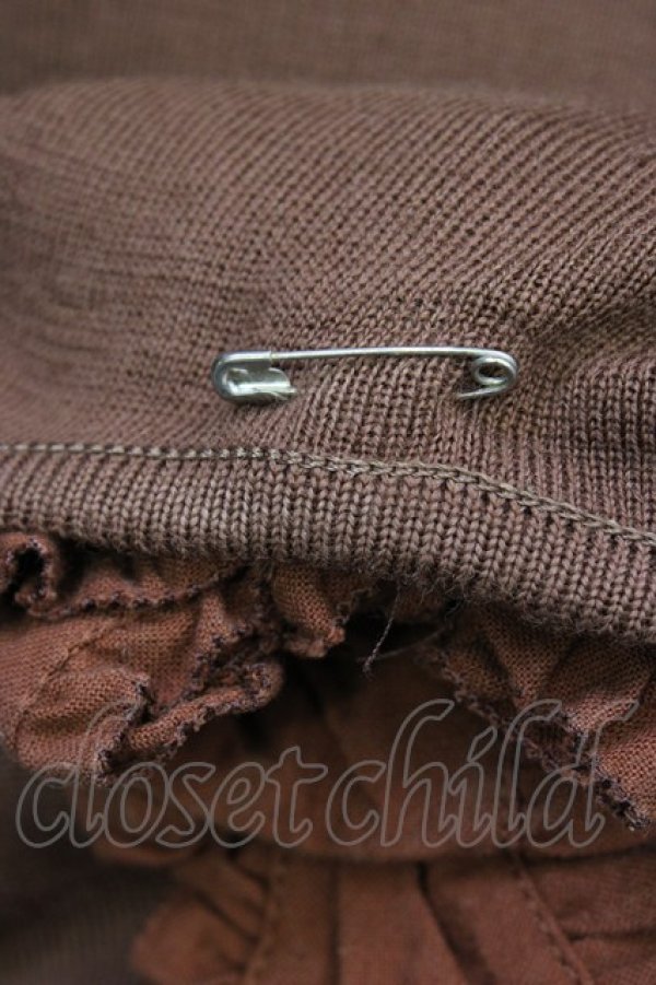 画像3: KANEKO ISAO / リボンモチーフ使いニットプルオーバー  ブラウン T-26-02-20-015-EL-TO-OW-ZT (3)