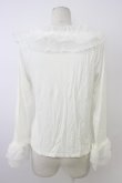 画像2: axes femme / チュールフリルリブプルオーバー  白 T-26-02-20-002-AX-TO-SA-ZT (2)