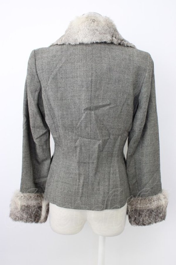 画像2: INGEBORG / ラビットファー使いジャケット S グレー T-26-02-20-016-LO-JA-OW-ZT (2)