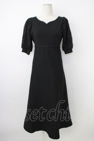 画像: MISCH MASCH / レース袖Aラインワンピース F 黒 T-26-02-20-018-PU-OP-SA-ZT