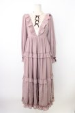 画像1: axes femme kawaii / クラシカルフリルロングワンピ  ピンク T-26-02-20-019-AX-OP-SA-ZT (1)