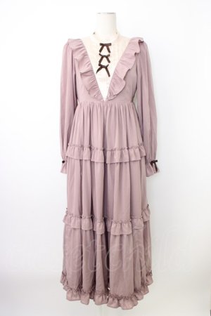 画像: axes femme kawaii / クラシカルフリルロングワンピ  ピンク T-26-02-20-019-AX-OP-SA-ZT