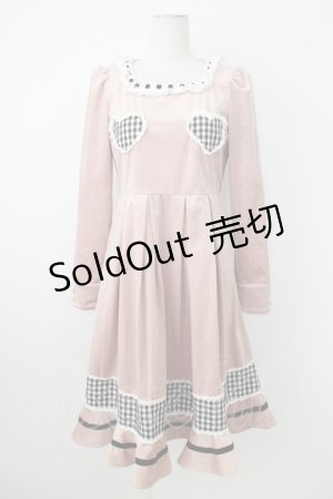 画像: Lolime by mellfy memory / Pretty Heartsベロアワンピース M ピンク T-26-02-20-020-GO-OP-SA-ZT