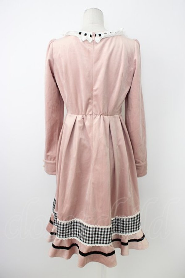 画像2: Lolime by mellfy memory / Pretty Heartsベロアワンピース M ピンク T-26-02-20-020-GO-OP-SA-ZT (2)