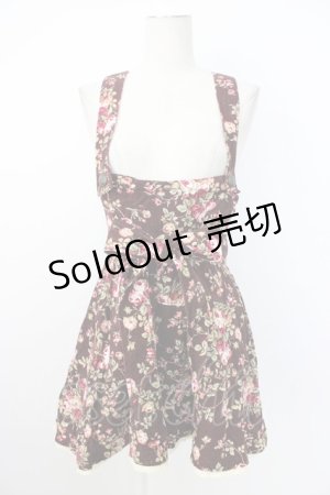 画像: Ank Rouge / 薔薇柄コーデュロイサススカート M ブラウン T-26-02-20-021-CA-PA-SA-ZT