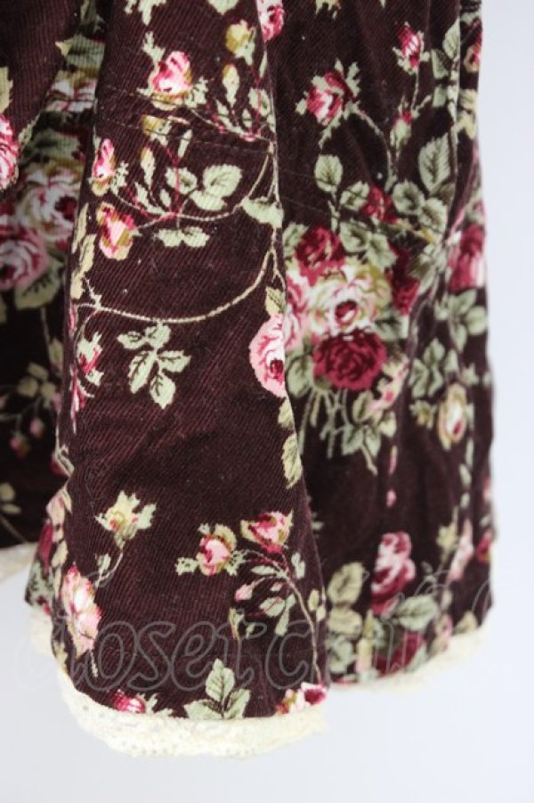 画像5: Ank Rouge / 薔薇柄コーデュロイサススカート M ブラウン T-26-02-20-021-CA-PA-SA-ZT (5)