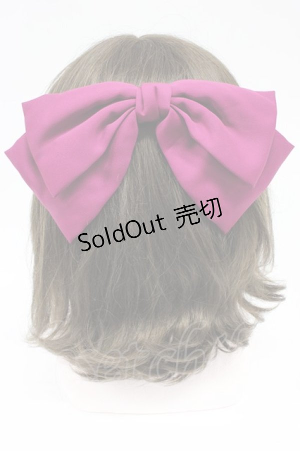 画像1: an another angelus / リボンバレッタ  マゼンダ T-26-02-21-028-CA-ZA-IG-ZT633-F001 (1)