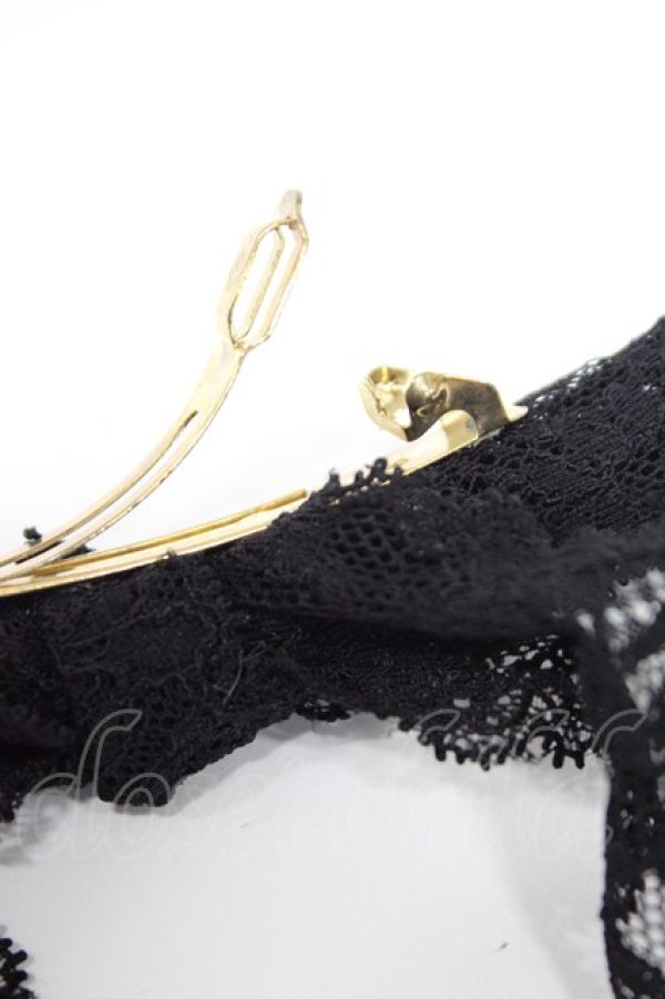 画像3: Fi.n.t / レースリボンバレッタ  クロ T-26-02-21-032-CA-AC-OW-ZT (3)