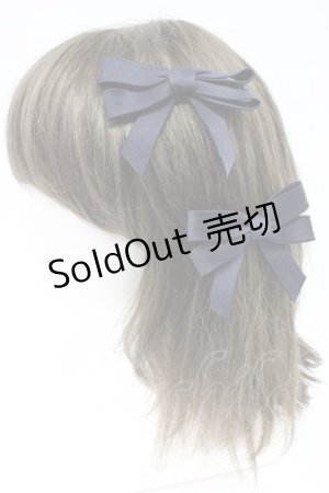 画像: Fi.n.t / リトルリボンヘアクリップセット  ネイビー T-26-02-21-035-CA-AC-OW-ZT