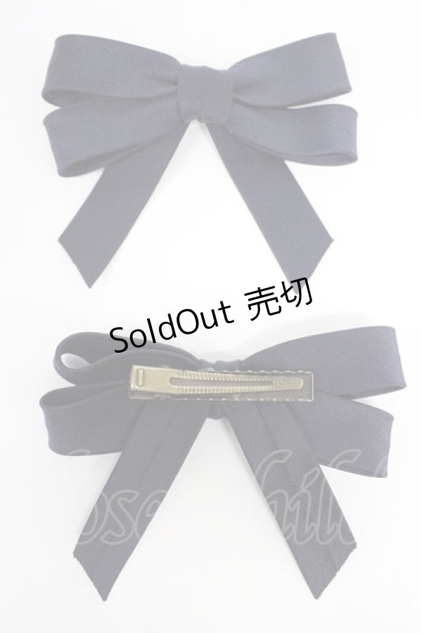 画像2: Fi.n.t / リトルリボンヘアクリップセット  ネイビー T-26-02-21-035-CA-AC-OW-ZT (2)